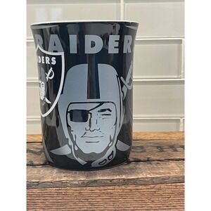NFL Las Vegas Raiders Coffee Mug The Memory Company Black Silver Ceramic Cup